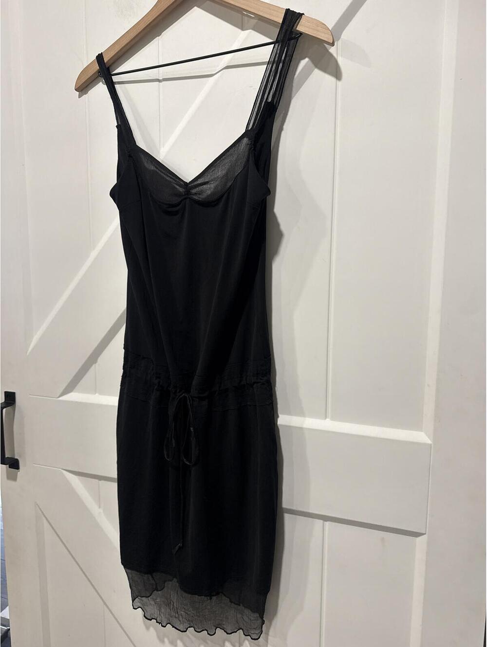GAS Jeans Blue Label Black Sleeveless Dress, Size S
